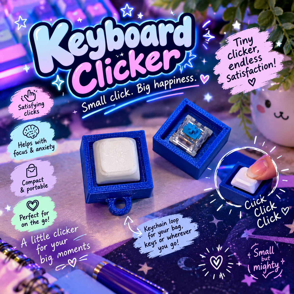 Custom 1 Key keyboard Clicker
