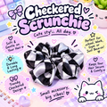 Black and white checkered Scrunchie