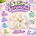 White Satin Scrunchie