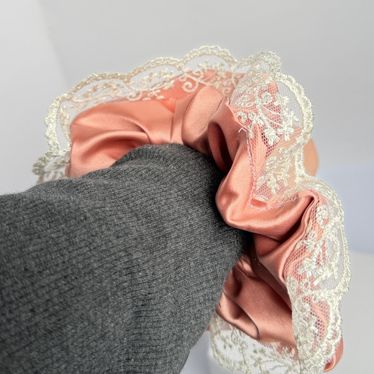Lace Trim Scrunchie