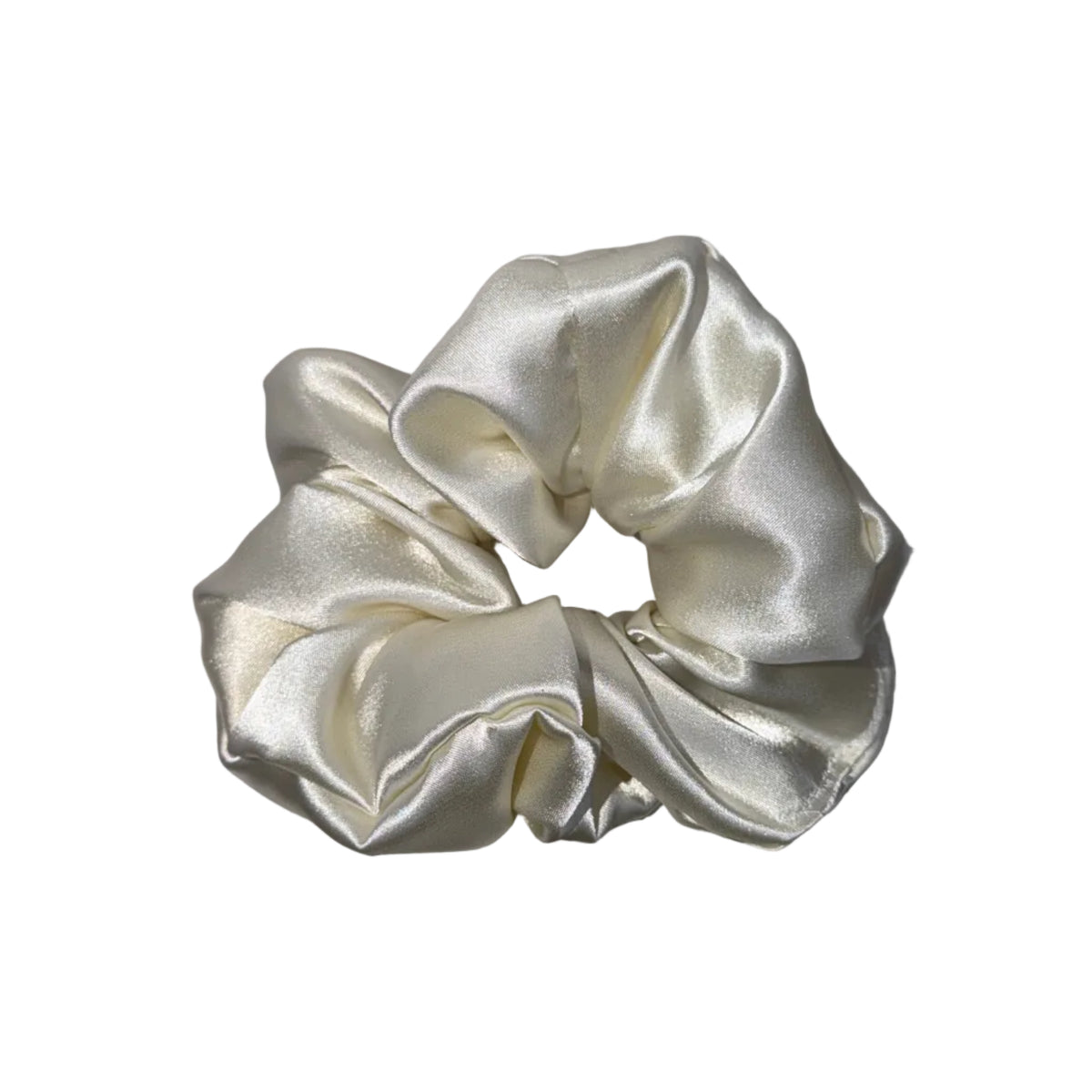 White Satin Scrunchie